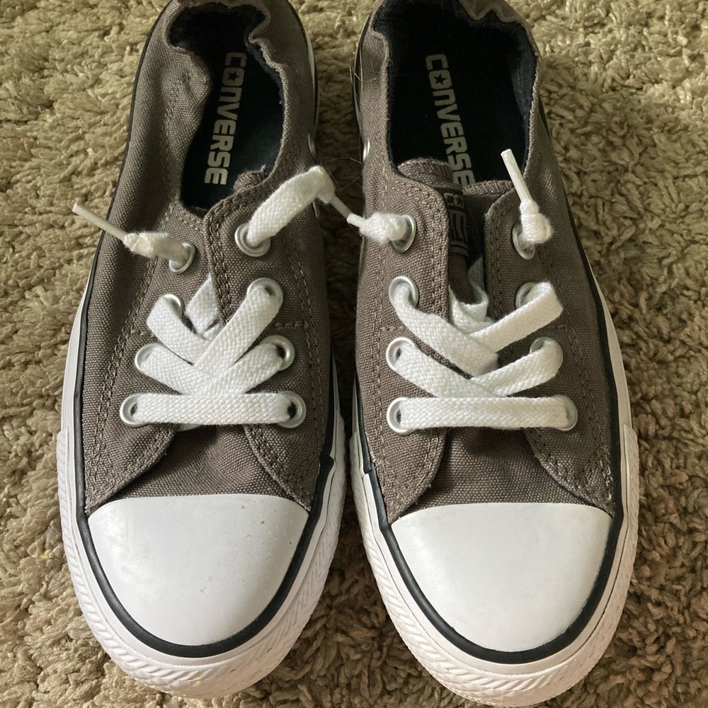 Converse Kids' Charcoal Canvas Sneakers